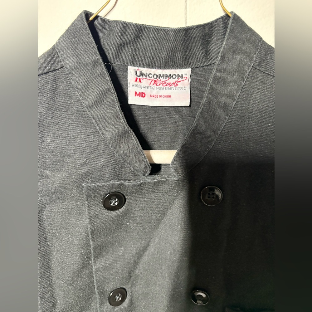 Uncommon Black Buttoned Chef Coat - Picture 4 of 4